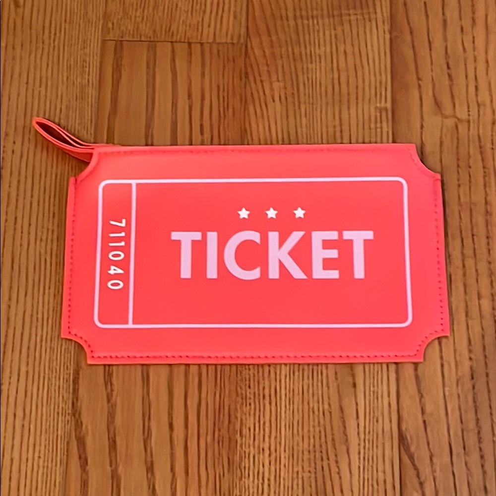 Ticket Shaped Ipsy Makeup / Glam Bag